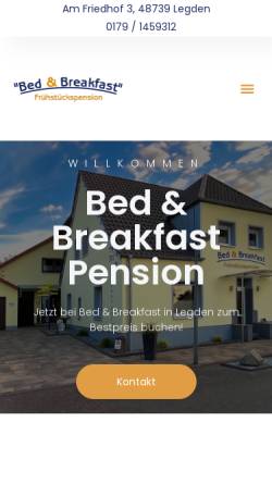Vorschau der mobilen Webseite www.legden-pension.de, Bed & Breakfast