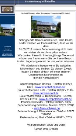 Vorschau der mobilen Webseite www.fewogrobbel.de, Ferienwohnung Grobbel