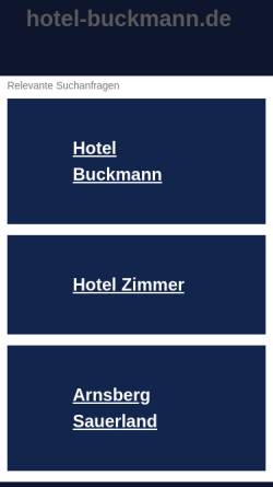 Vorschau der mobilen Webseite www.hotel-buckmann.de, Hotel Buckmann