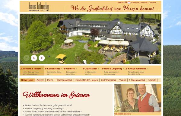 Vorschau von www.haus-hilmeke.de, Hotel Haus Hilmeke, Saalhausen