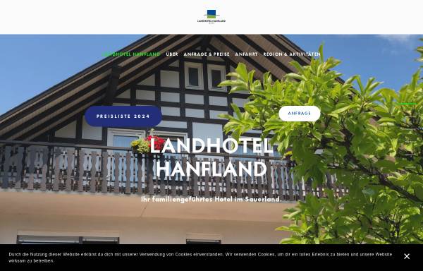 Vorschau von www.hotel-hanfland.de, Landhotel Hanfland