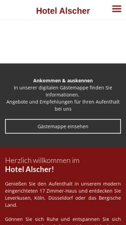 Vorschau der mobilen Webseite www.hotel-alscher.de, Hotel Alscher