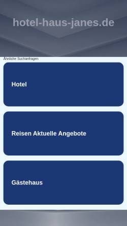 Vorschau der mobilen Webseite www.hotel-haus-janes.de, Hotel Haus Janes