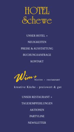 Vorschau der mobilen Webseite hotel-schewe.de, Hotel Schewe, Löhne