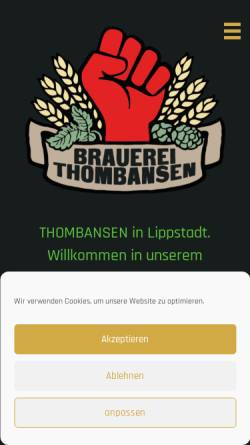 Vorschau der mobilen Webseite www.lippstaedter-brauerei.de, Lippstädter Brauhaus Thombansen