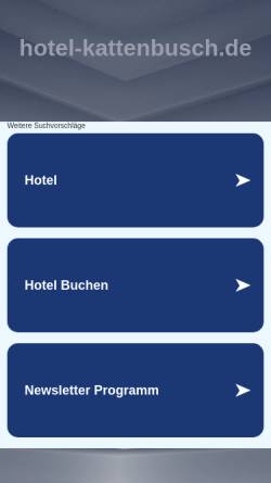 Vorschau der mobilen Webseite www.hotel-kattenbusch.de, Hotel Kattenbusch