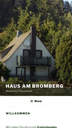 Vorschau der mobilen Webseite www.am-bromberg.de, Ferienhaus Am Bromberg