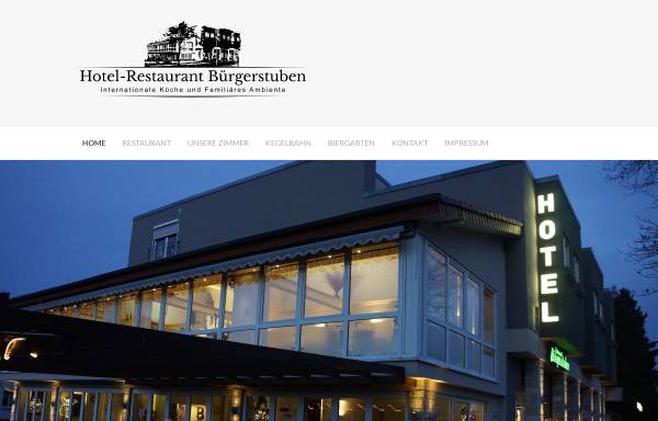 Vorschau von www.hotel-restaurant-buergerstuben.de, Hotel Restaurant Bürgerstuben