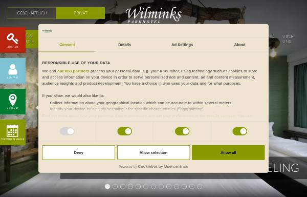 Vorschau von www.wilminks-parkhotel.de, Wilminks Parkhotel