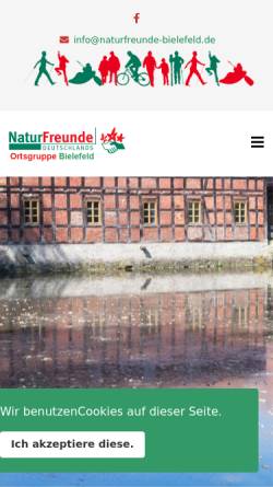 Vorschau der mobilen Webseite www.naturfreunde-bielefeld.de, Naturfreundehaus Bielefeld