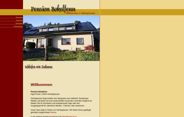 Vorschau von www.pension-bokelfenn.de, Pension Bokelfenn