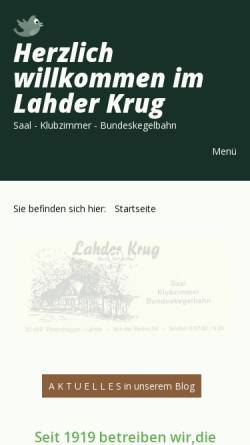 Vorschau der mobilen Webseite www.lahder-krug.de, Lahder Krug