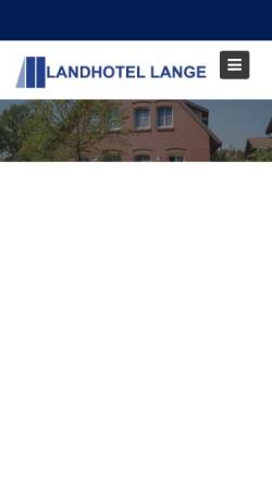 Vorschau der mobilen Webseite www.gaestehaus-lange.de, Landhotel Gästehaus Lange