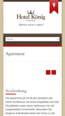 Vorschau der mobilen Webseite www.city-appartements.de, Hotel City Appartements
