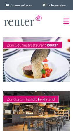 Vorschau der mobilen Webseite www.hotelreuter.de, Hotel Reuter