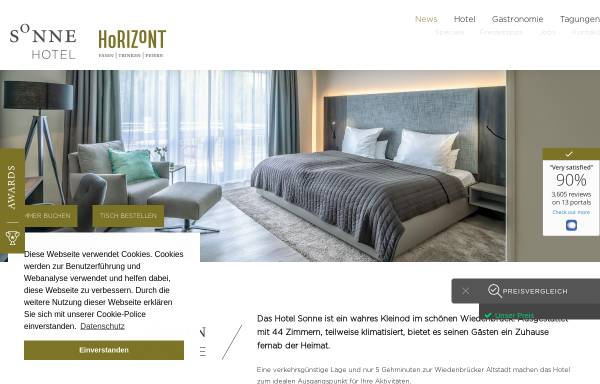 Vorschau von www.hotelsonne.de, Hotel Sonne