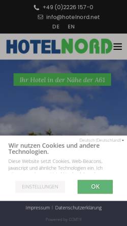 Vorschau der mobilen Webseite www.hotelnord.net, Hotel Nord