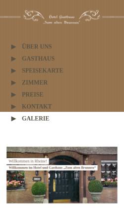 Vorschau der mobilen Webseite www.zumaltenbrunnen.de, Hotel und Gasthaus 