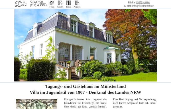 Vorschau von www.villamesum.de, Villa Mesum