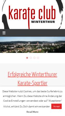 Vorschau der mobilen Webseite www.kcshotokan.ch, Shotokan Karateklub Winterthur