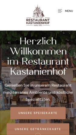 Vorschau der mobilen Webseite www.kastanienhof-siegburg.de, Restaurant Kastanienhof