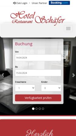 Vorschau der mobilen Webseite www.hotelschaefer.com, Hotel Schäfer