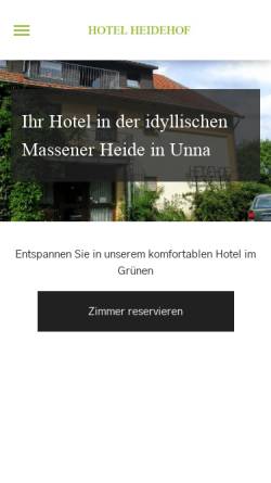 Vorschau der mobilen Webseite www.heidehof-schwill.de, Hotel Heidehof