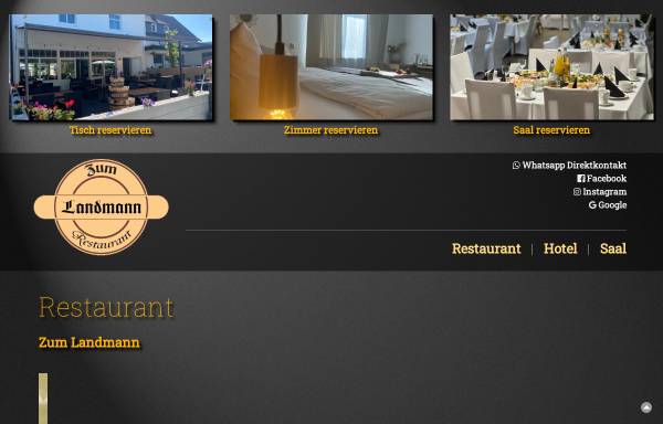 Vorschau von www.zum-landmann.de, Hotel Restaurant 