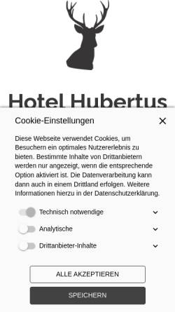 Vorschau der mobilen Webseite www.hubertus-hof.com, Gasthaus Hubertushof
