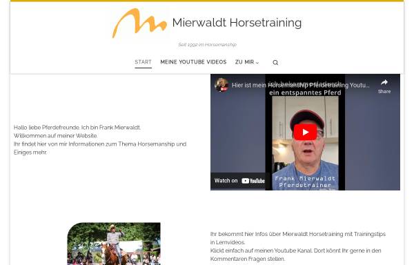 Vorschau von www.mierwaldt.de, Frank Mierwald - Natural Horse Trainer