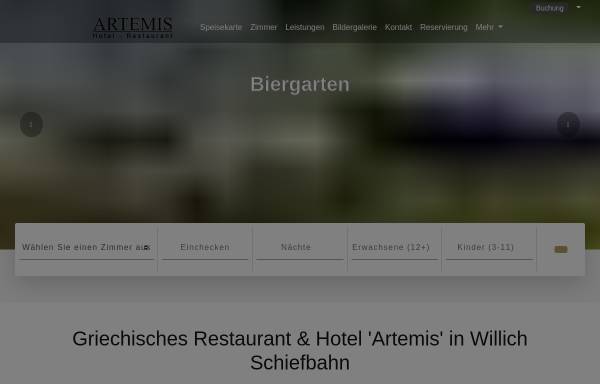 Vorschau von www.hotel-artemis.de, Hotel-Restaurant Artemis