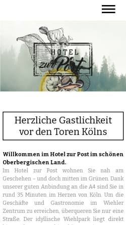 Vorschau der mobilen Webseite www.hzpw.de, Hotel zur Post