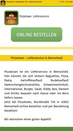 Vorschau der mobilen Webseite www.pizzatown.de, Pizzatown