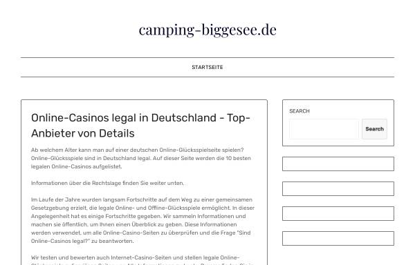 Vorschau von www.camping-biggesee.de, Camping am Biggesee