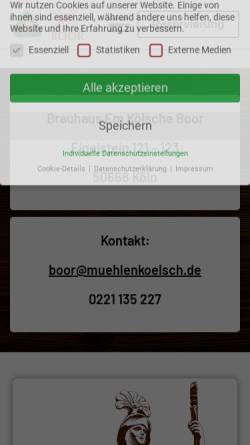 Vorschau der mobilen Webseite www.koelscheboor.com, Brauhaus 
