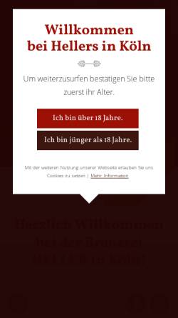 Vorschau der mobilen Webseite www.hellers-brauhaus.de, Hellers Brauhaus