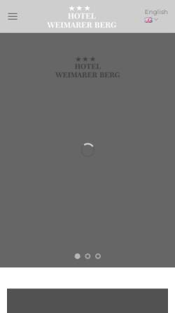 Vorschau der mobilen Webseite www.hotelweimarerberg.com, Hotel Weimarer Berg