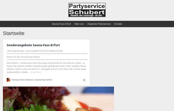 Vorschau von www.partyservice-schubert.de, Partyservice Schubert