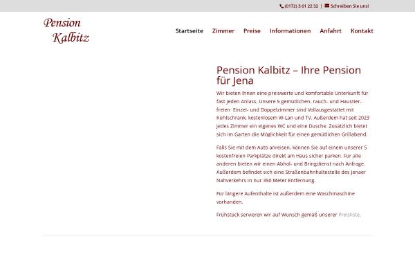 Vorschau von www.pension-jena.de, Pension Kalbitz