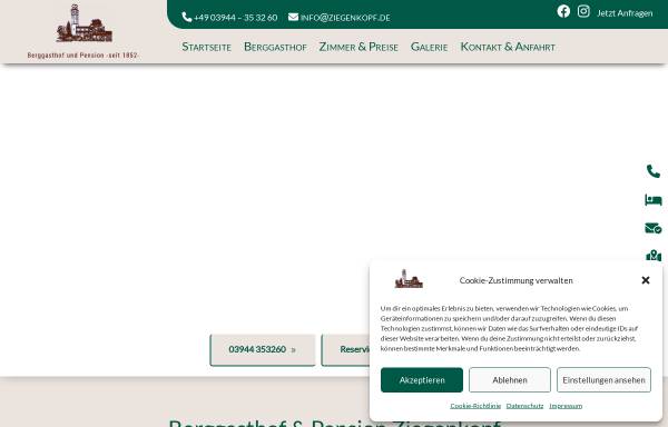 Vorschau von www.ziegenkopf.de, Berggasthof und Pension Ziegenkopf