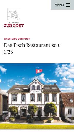 Vorschau der mobilen Webseite gasthaus-zur-post-cranz.de, Gasthaus Zur Post