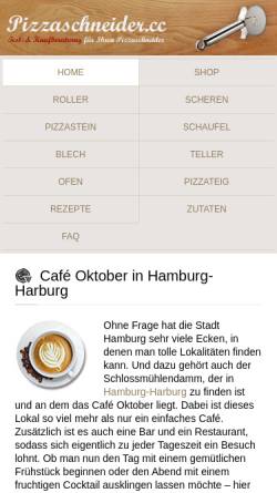 Vorschau der mobilen Webseite www.cafeoktober.de, Cafe Oktober Barmbek