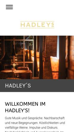 Vorschau der mobilen Webseite www.hadleys.de, Hadleys