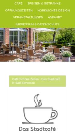 Vorschau der mobilen Webseite www.cafe-schoene-zeiten.de, Café Schäne Zeiten