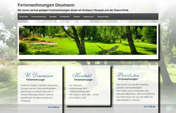 Vorschau von www.deumann.de, Ferienwohnung Familie Deumann