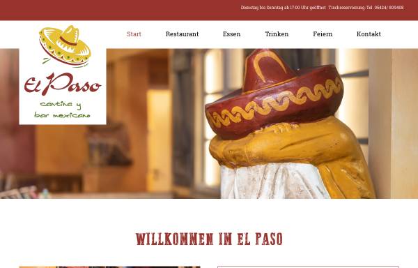 Vorschau von elpaso-rothenfelde.de, El Paso – cantina y bar mexicano