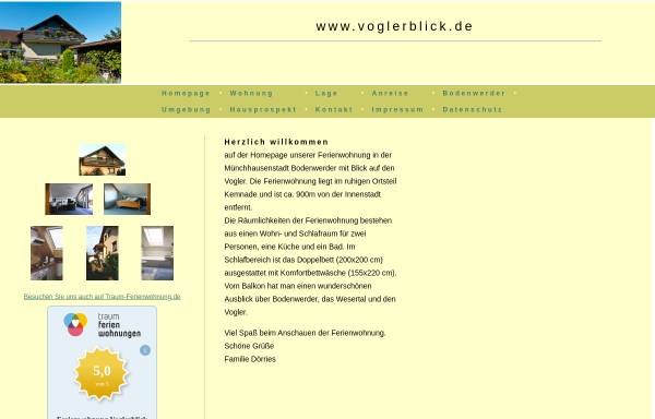 Vorschau von www.voglerblick.de, Ferienwohnung Familie Dörries