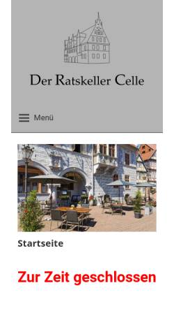Vorschau der mobilen Webseite www.ratskeller-celle.de, Historischer Ratskeller Celle