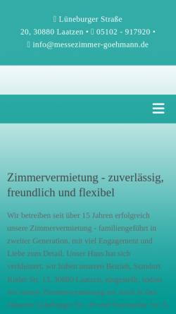 Vorschau der mobilen Webseite www.messezimmer-goehmann.de, Messezimmer Göhmann