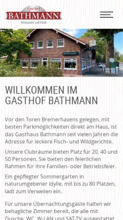 Vorschau der mobilen Webseite www.gasthof-bathmann.de, Gasthof Bathmann